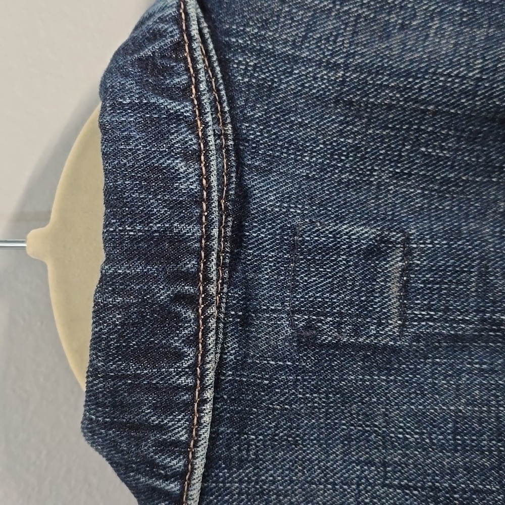 GAP Blue Denim Crop Jacket Women's Size Xs X-small Cropped - Picture 9 of 11
